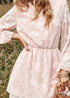 Boho Round Neck Long Sleeve Mini Dress